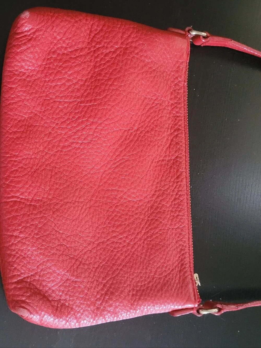 Cole Haan Red Pebbled Leather Crossbody Wristlet